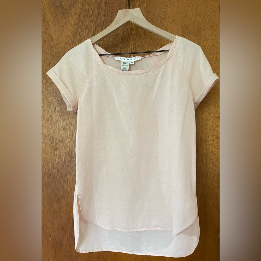 Linen/cotton blend top just in time for spring and summer!
